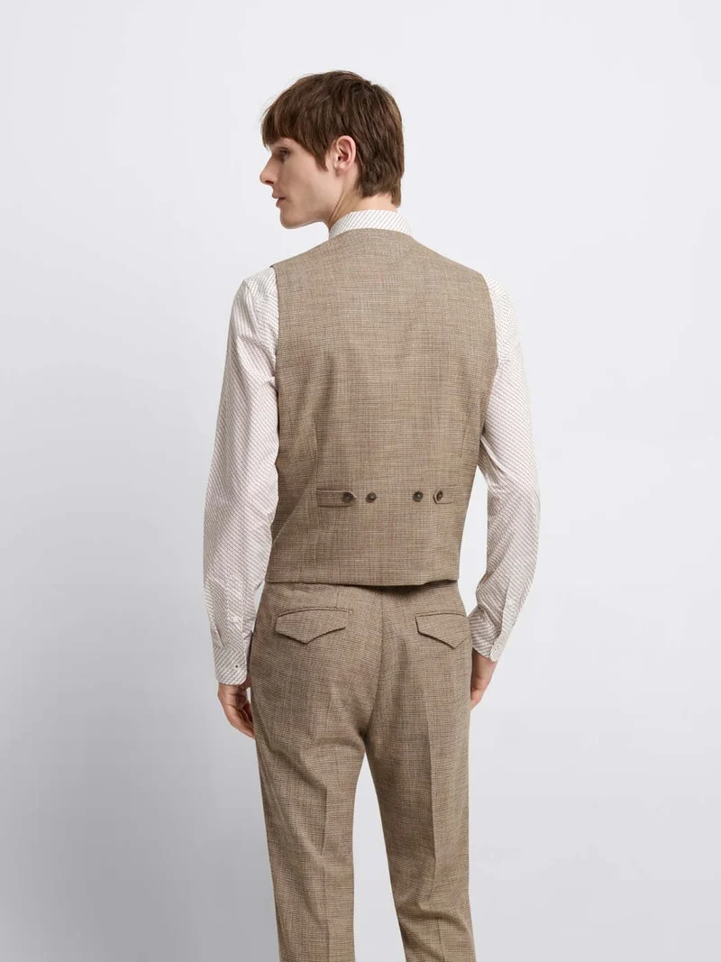 Gilet de costume pied de puce