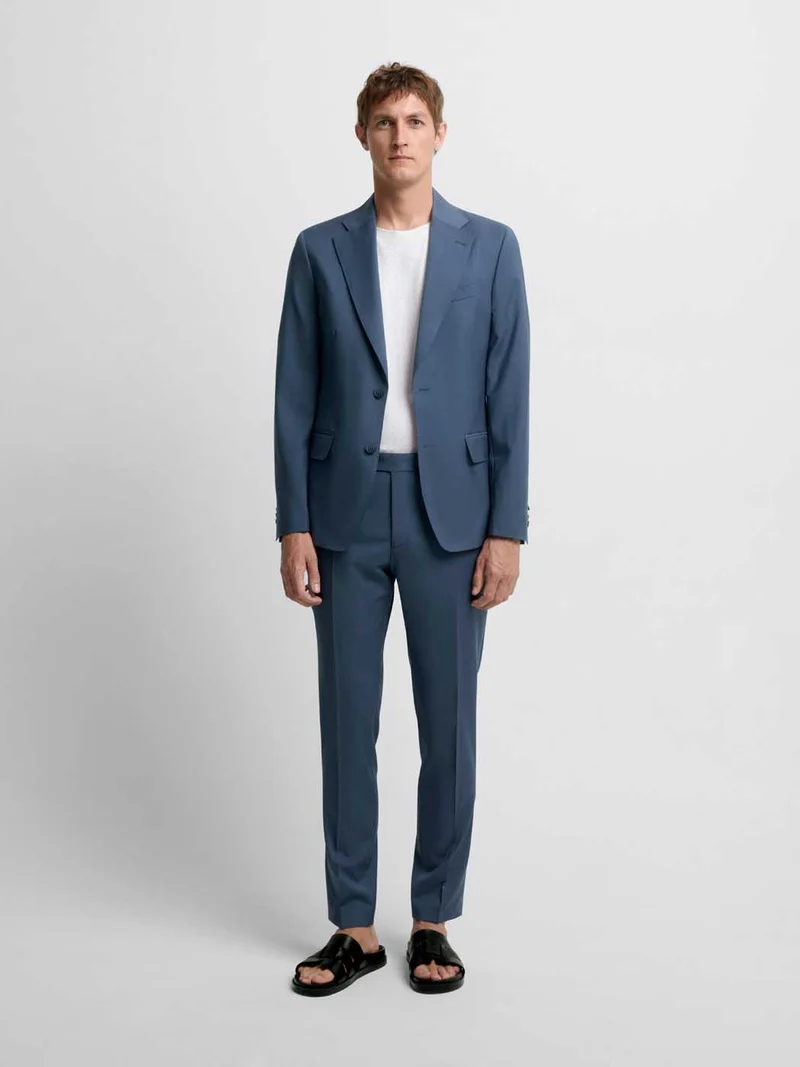 Pantalon de costume slim en laine