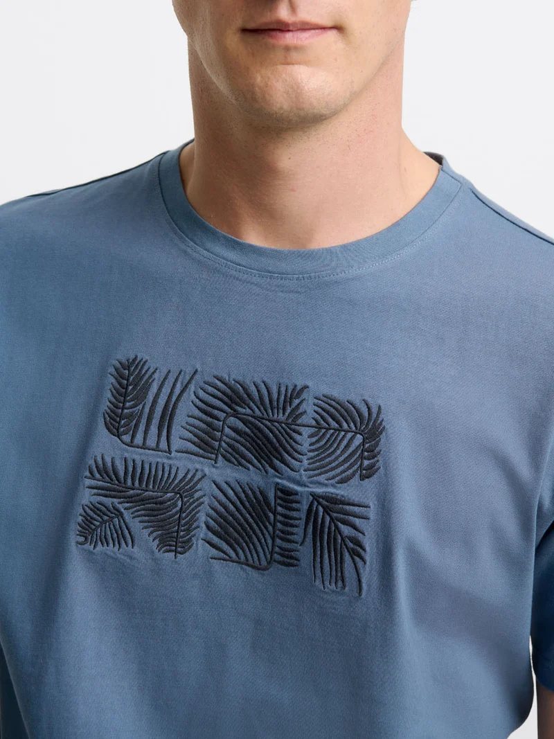 T-shirt col rond à motifs