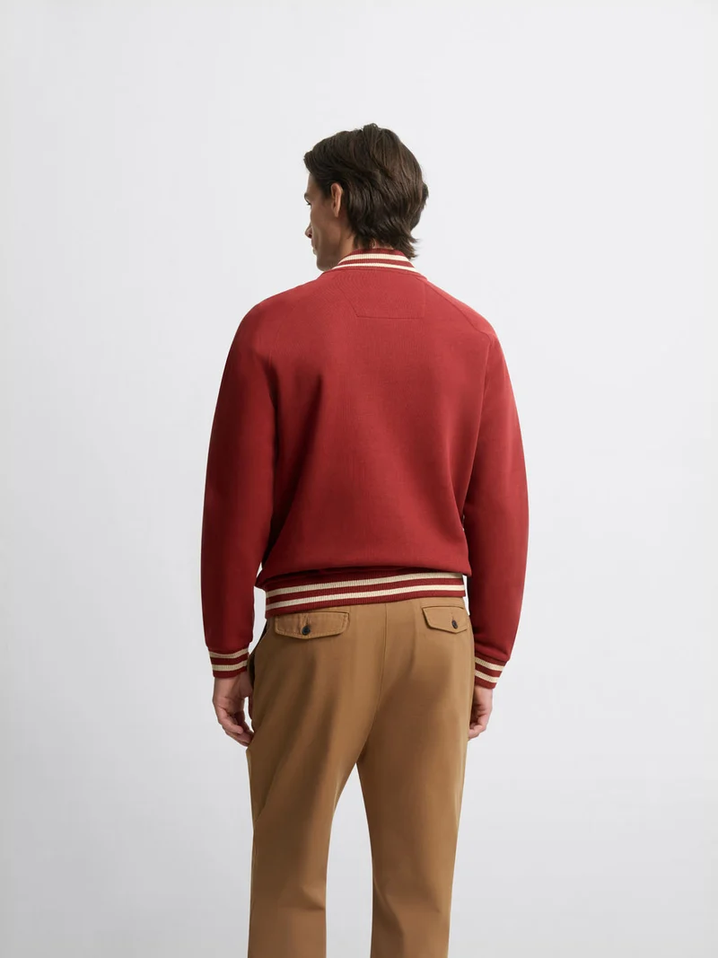 Sweat col teddy zippé