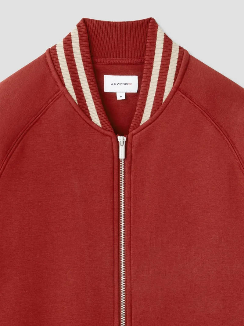Sweat col teddy zippé