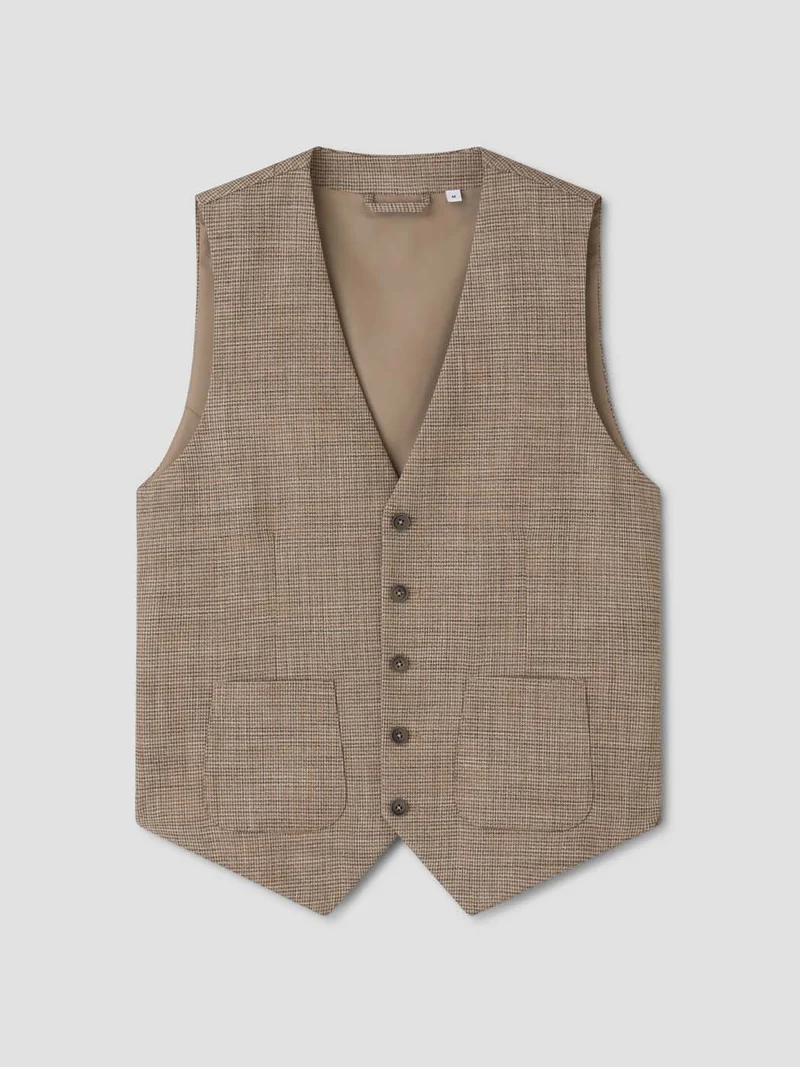 Gilet de costume pied de puce
