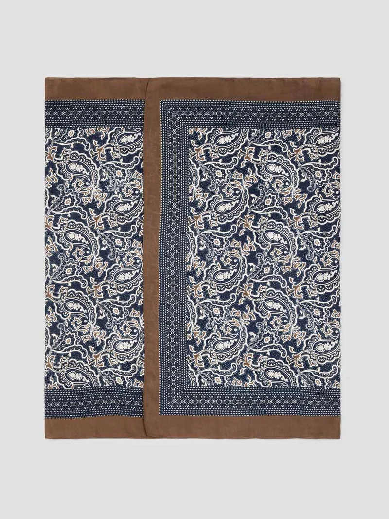 Echarpe voile en coton-modal à motifs