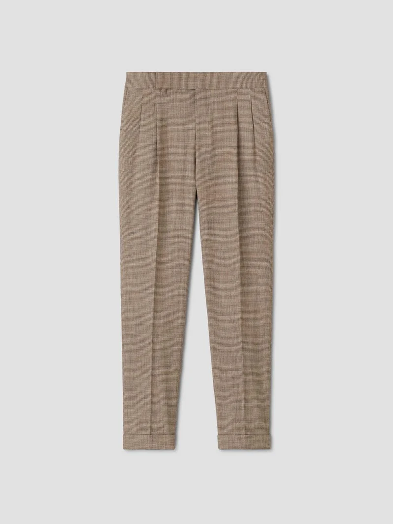 Pantalon de costume slim pied de puce