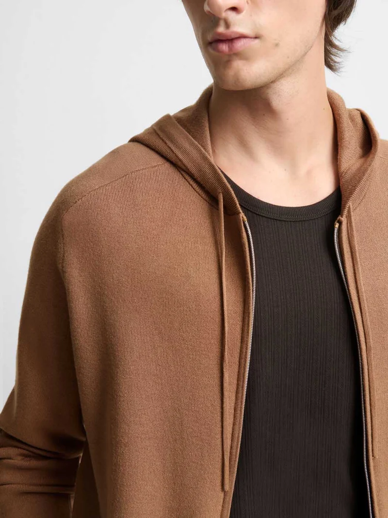 Cardigan à capuche zippé