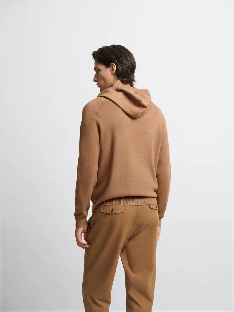 Cardigan à capuche zippé