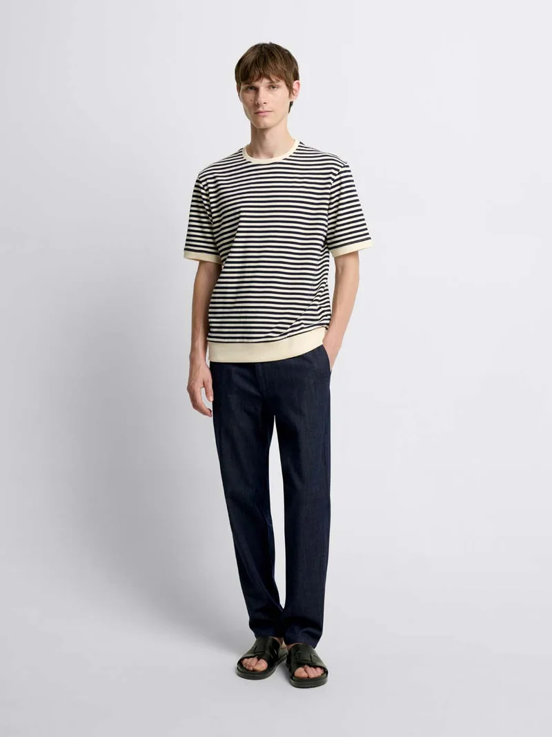 Chino en coton mélangé