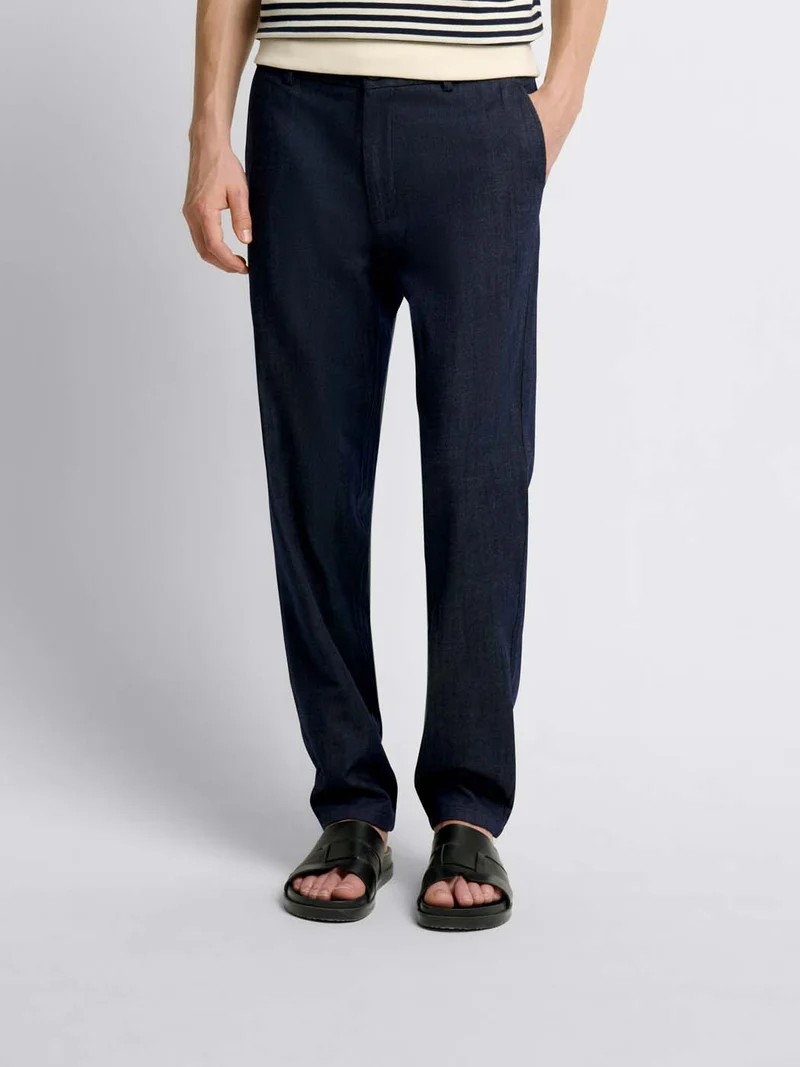 Chino en coton mélangé