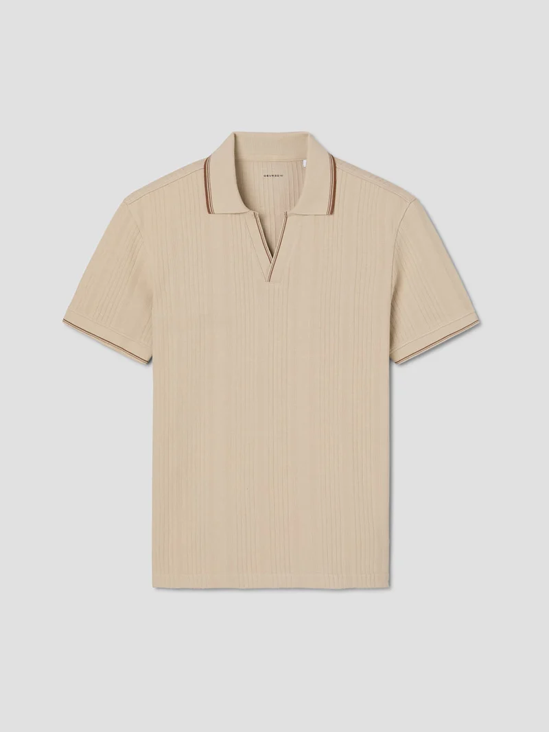 Polo col derby en coton