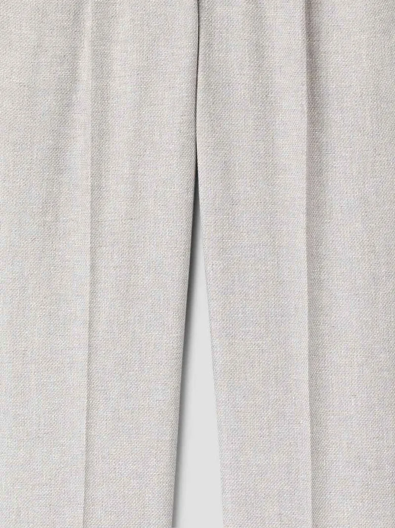 Pantalon de costume slim en coton lin