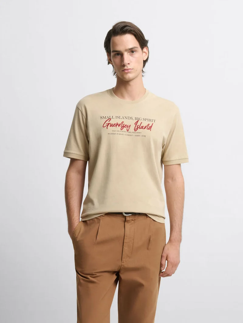 T-shirt col rond à motifs