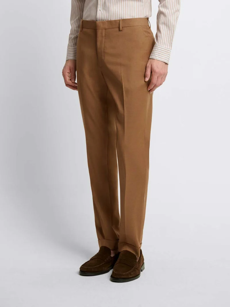 Costume 2 pièces slim camel