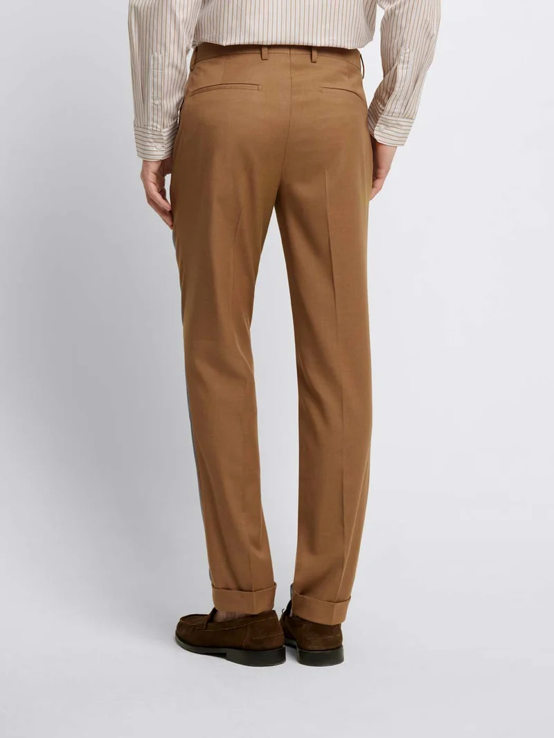 Costume 2 pièces slim camel