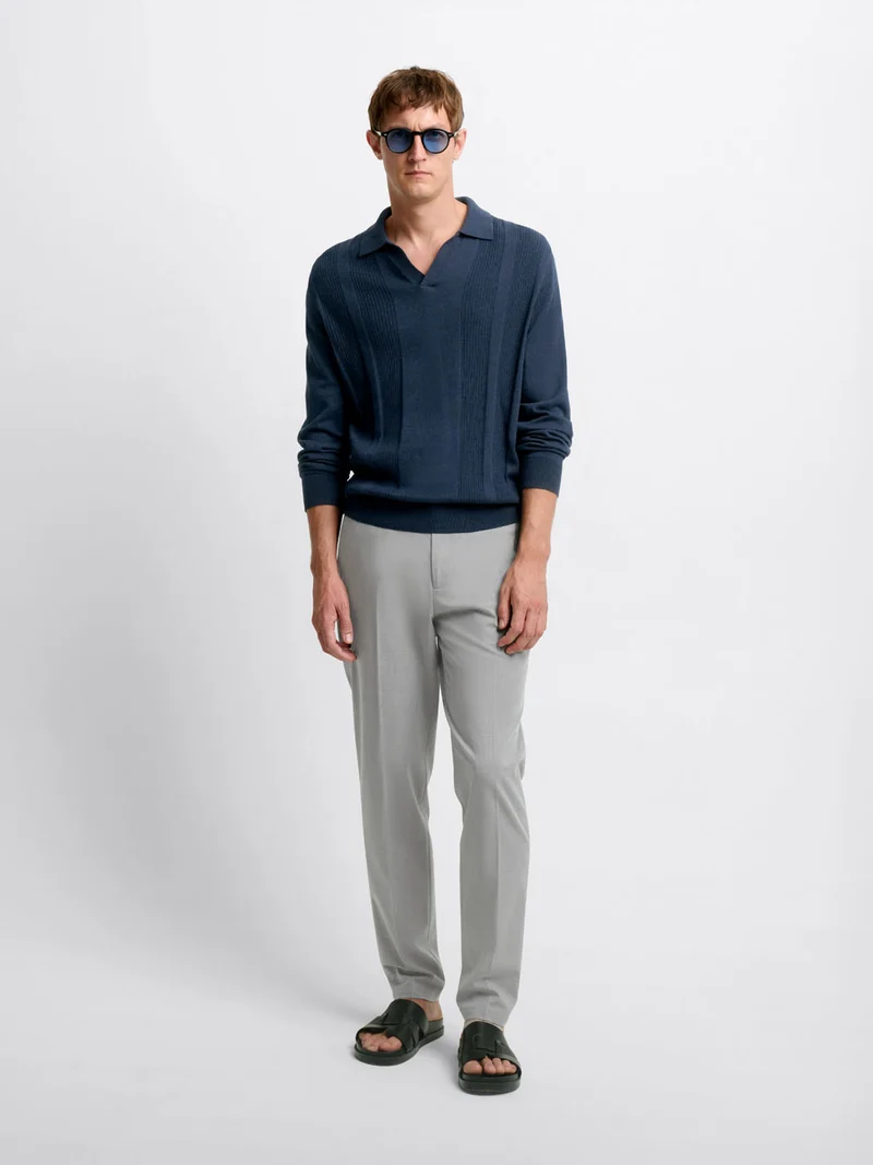 Chino taille semi-élastiquée
