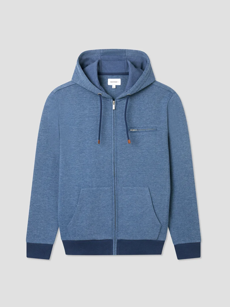 Sweat à capuche chiné