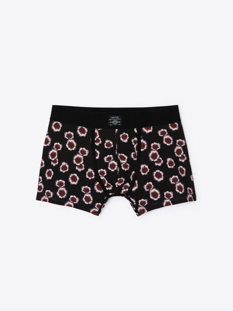 Boxer à fleurs en coton biologique