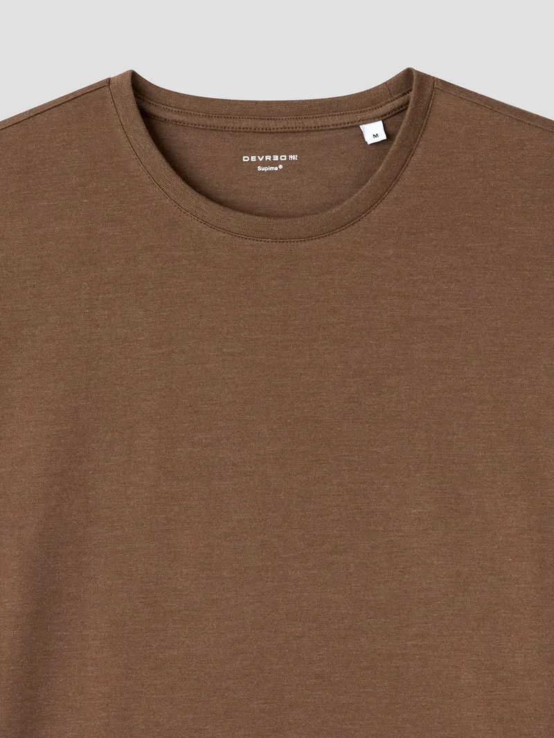 T-shirt col rond mélange coton Supima®