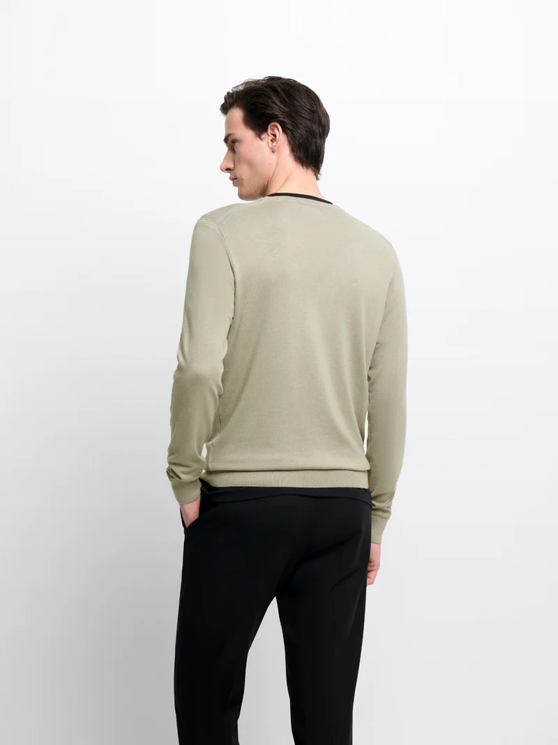 Pull col rond en viscose certifiée
