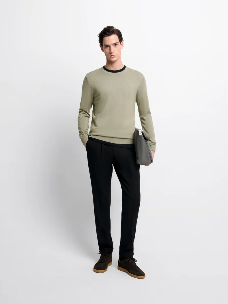Pull col rond en viscose certifiée