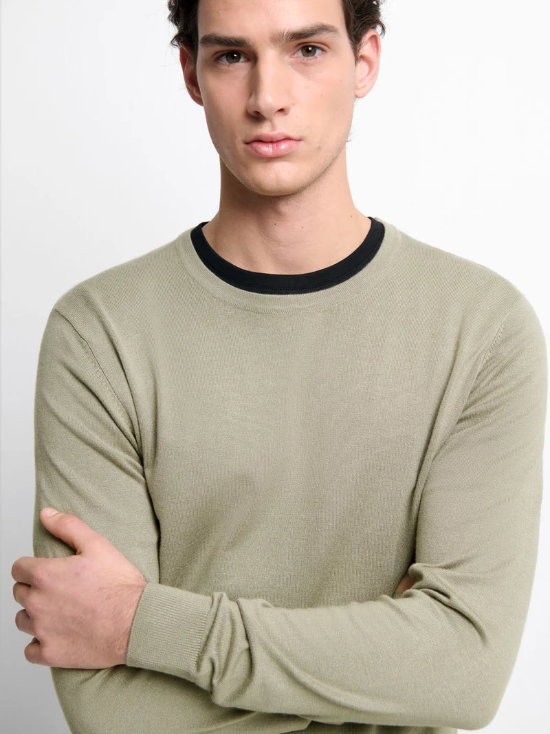Pull col rond en viscose certifiée