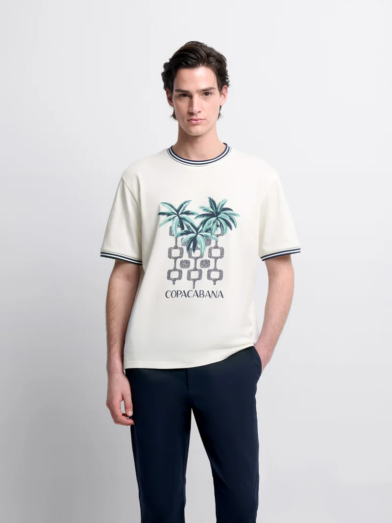 T-shirt col rond imprimé