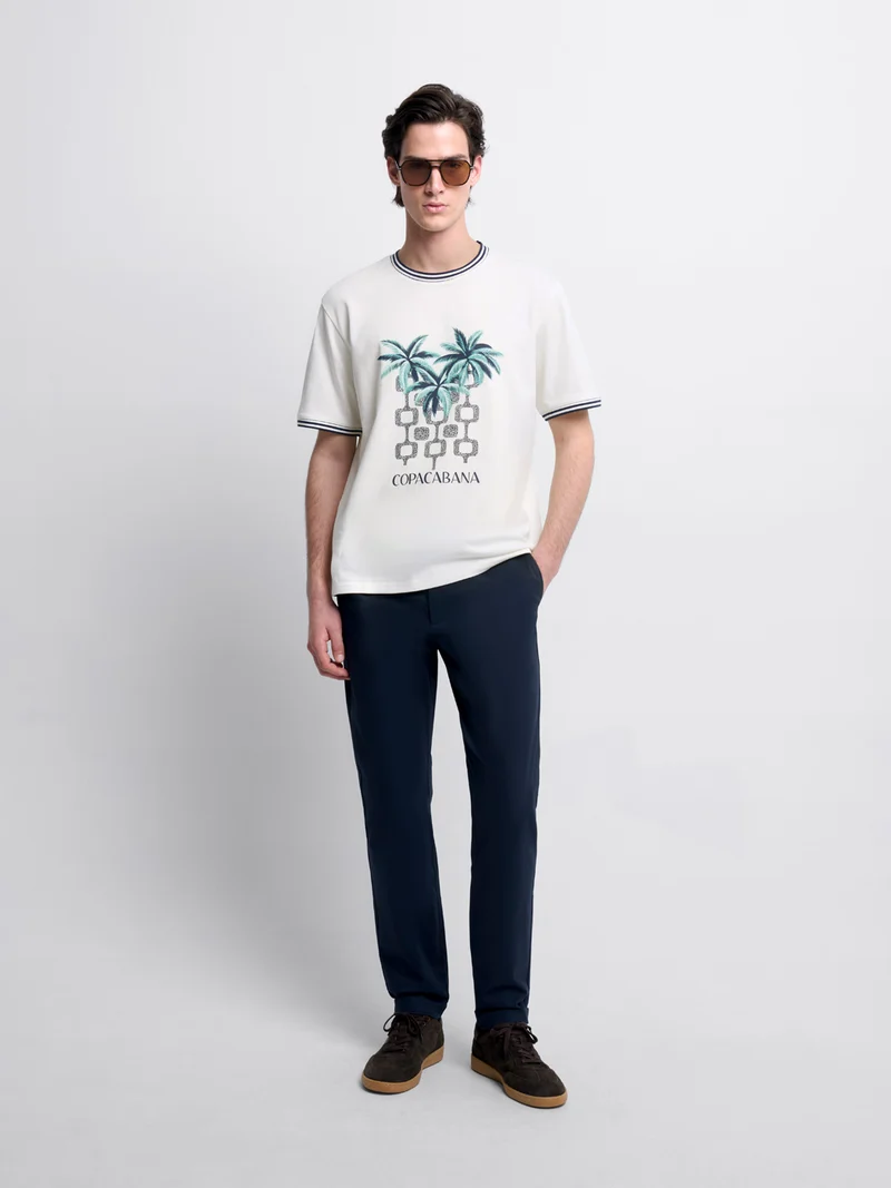 T-shirt col rond imprimé