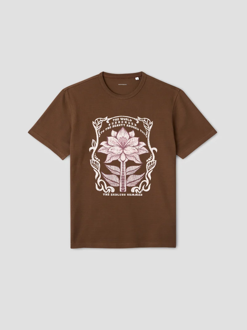 T-shirt col rond à motifs