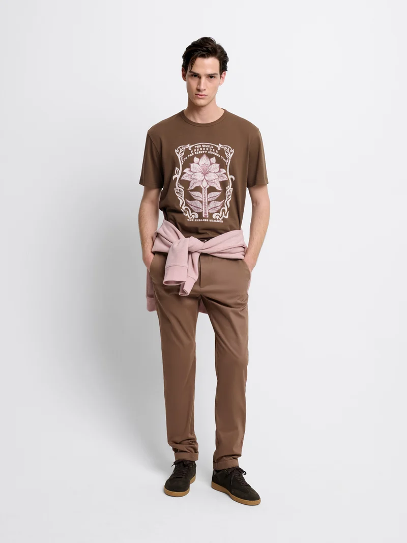 T-shirt col rond à motifs