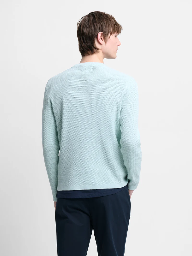 Pull col tunisien en coton bio