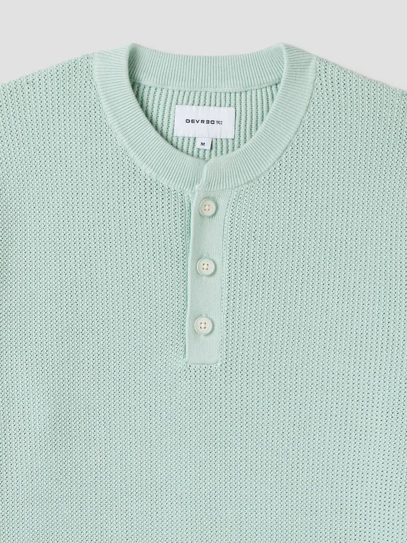Pull col tunisien en coton bio