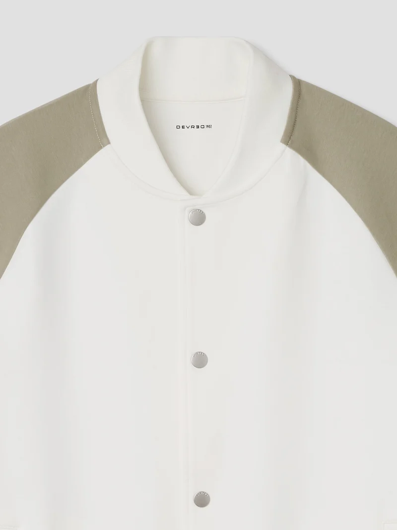 Sweat col teddy bicolore