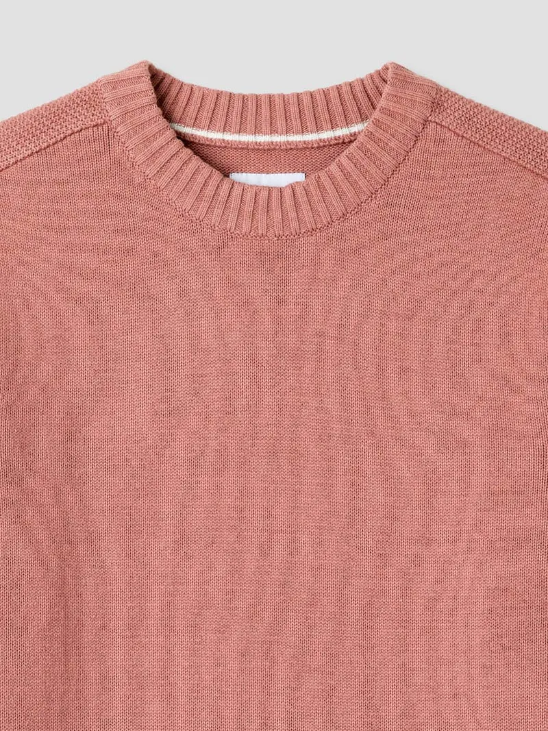 Pull col rond en coton bio