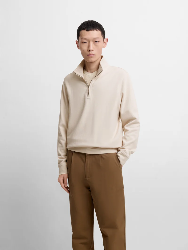Sweat col montant zippé