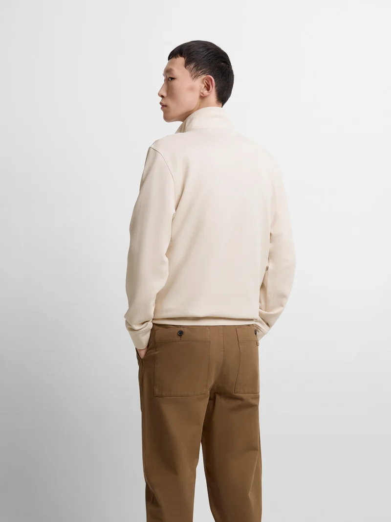 Sweat col montant zippé