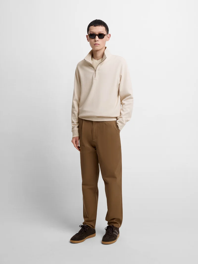 Sweat col montant zippé