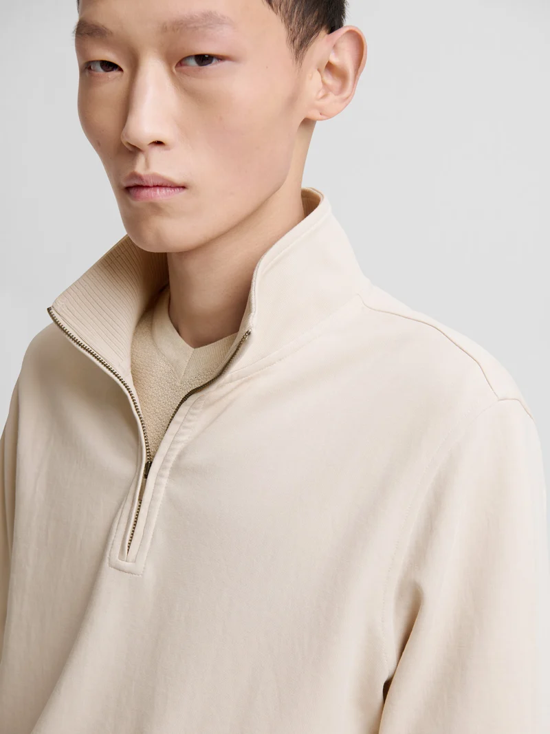 Sweat col montant zippé