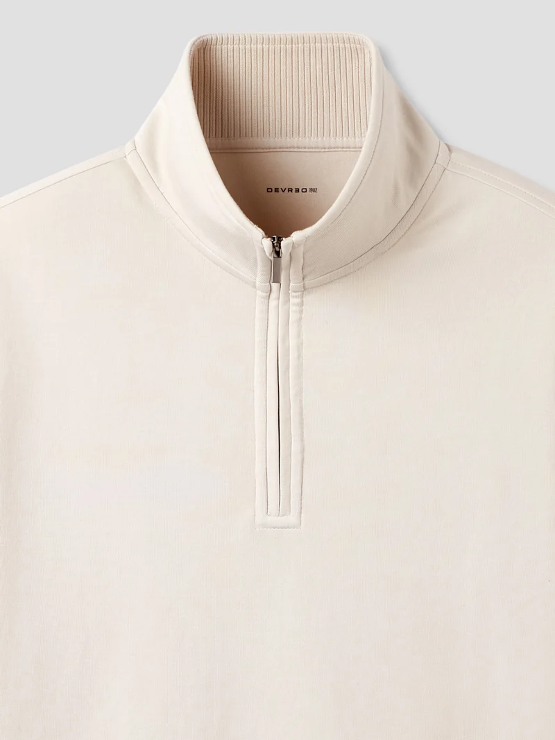 Sweat col montant zippé