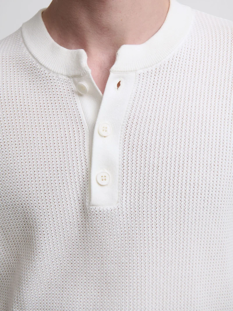 Pull col tunisien en coton bio