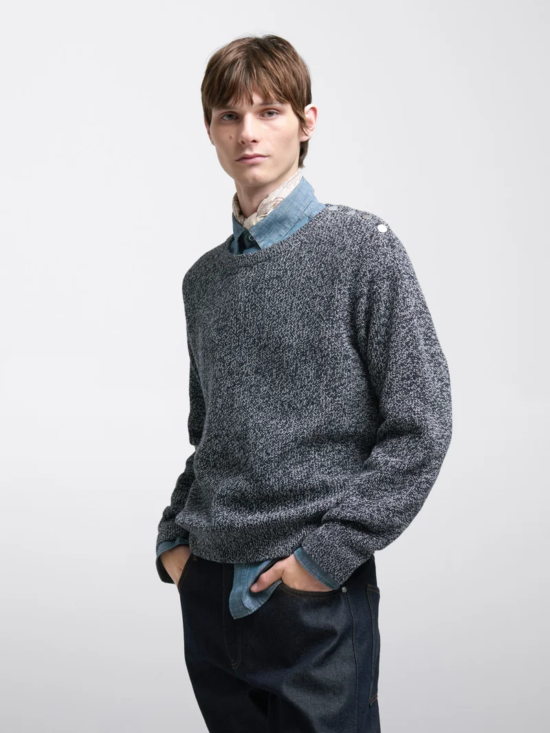 Pull col rond en coton bio - L'atelier