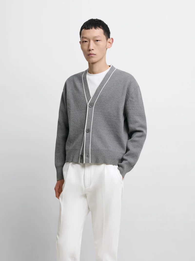 Cardigan en coton mélangé