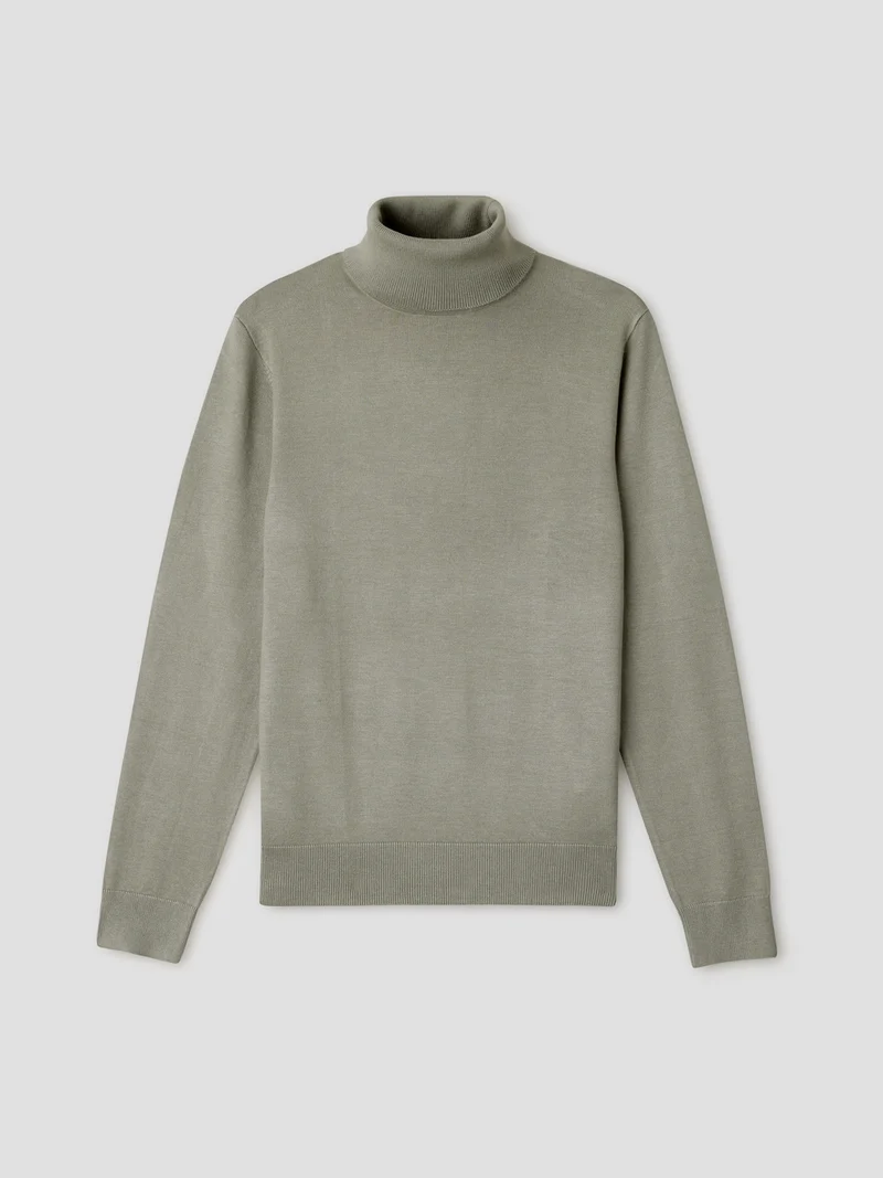 Pull col roulé en jersey