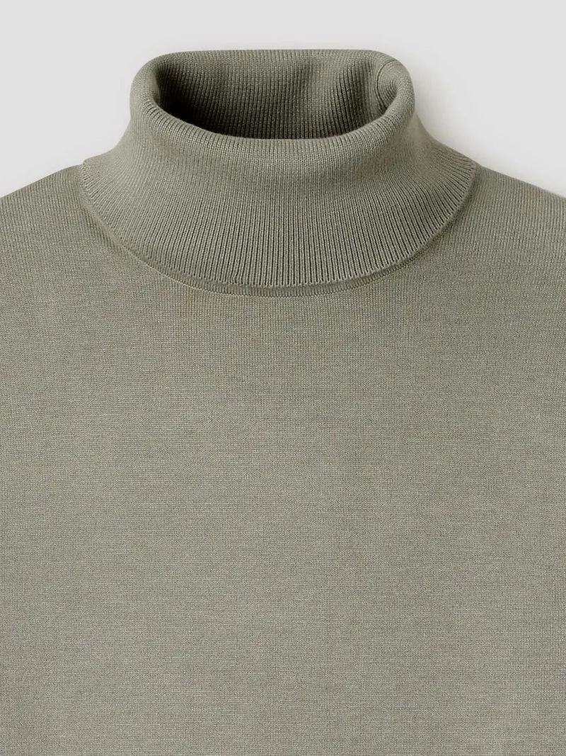 Pull col roulé en jersey
