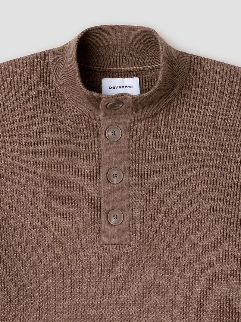 Pull col montant boutonné