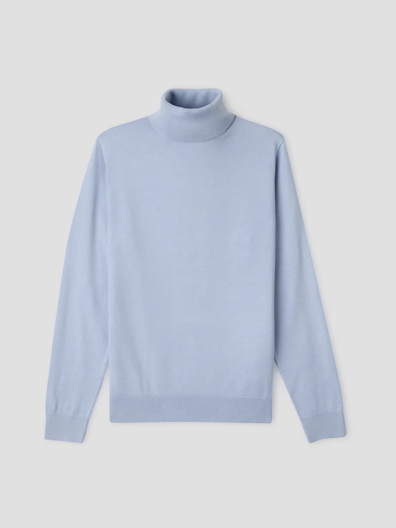 Pull col roulé en jersey
