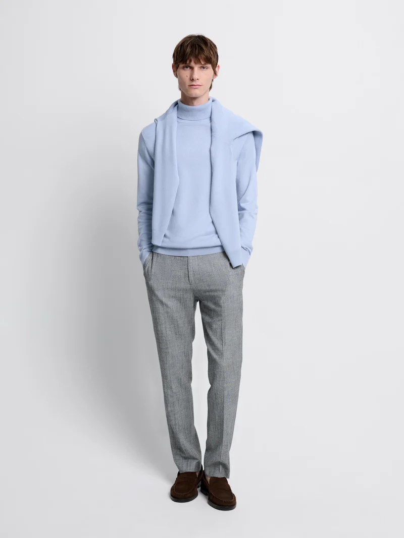 Pull col roulé en jersey