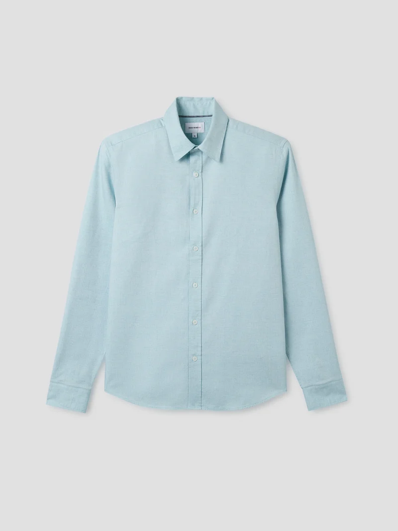 Chemise slim en coton chiné