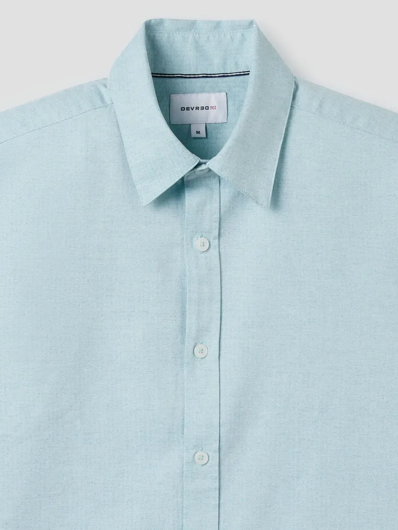 Chemise slim en coton chiné