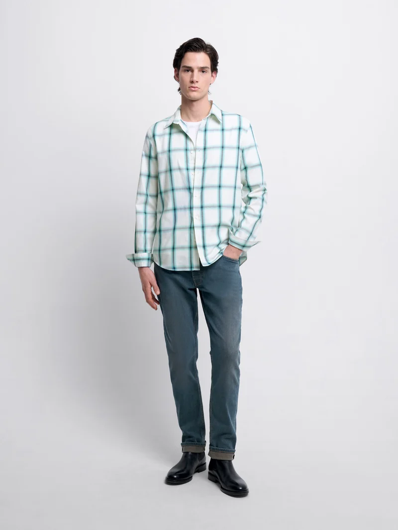 Chemise slim à carreaux