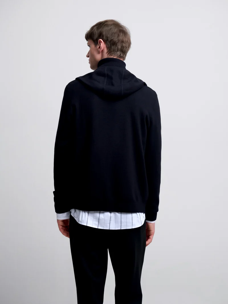 Cardigan zippé à capuche