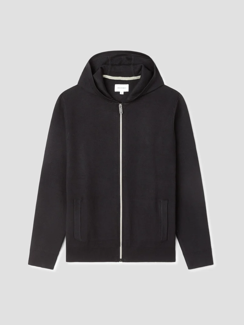 Cardigan zippé à capuche